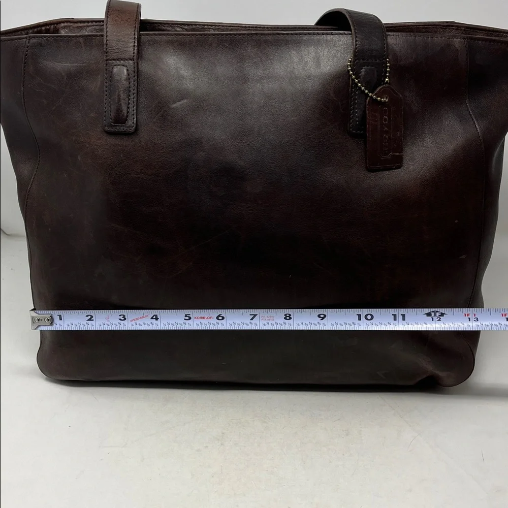 VINTAGE COACH 1997 LEGACY ZIPPER TOP TOTE CALFSKIN LEATHER MADE IN ITALY - Picture 12 of 17